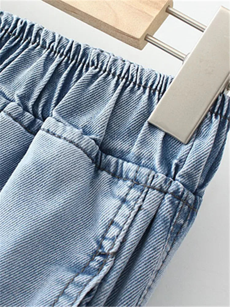Plus Size Womens Jeans Elastic Waist High Waist