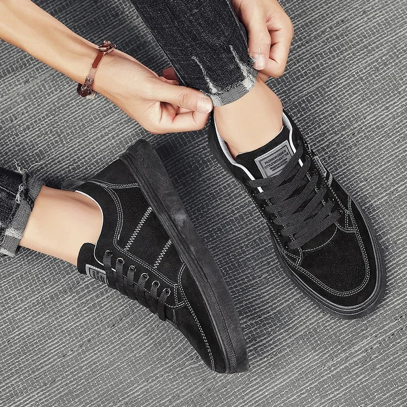 Khaki Men's Sneakers Platform Casual Shoes for Man Working Shoes Original Man Sneakers Deals Spring Anti-slip Men Flat Shoes