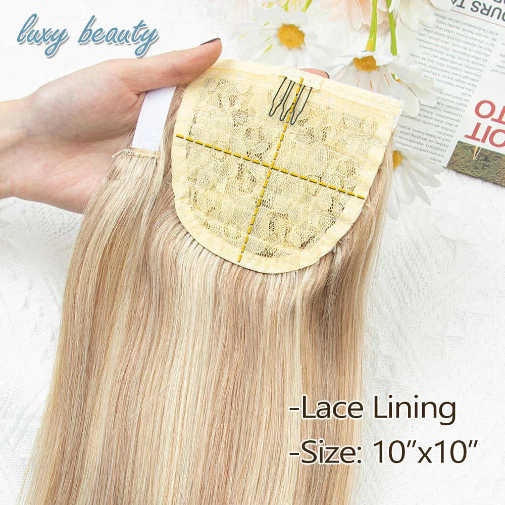 Ponytail Human Hair Clip in Extensions 100% Remy