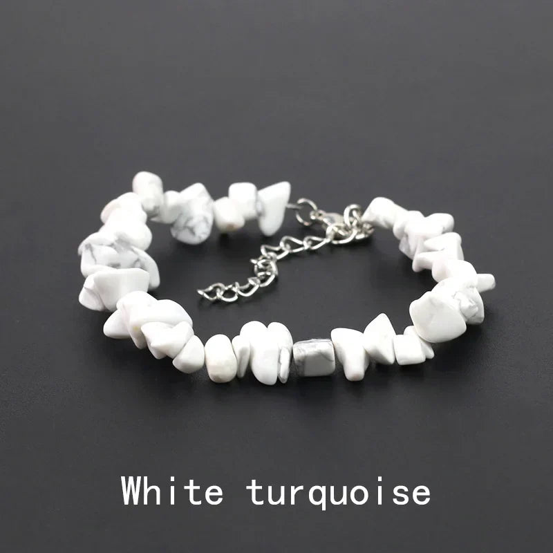 Natural Crystal Gemstone Irregular Energy Stone Bracelet Beads
