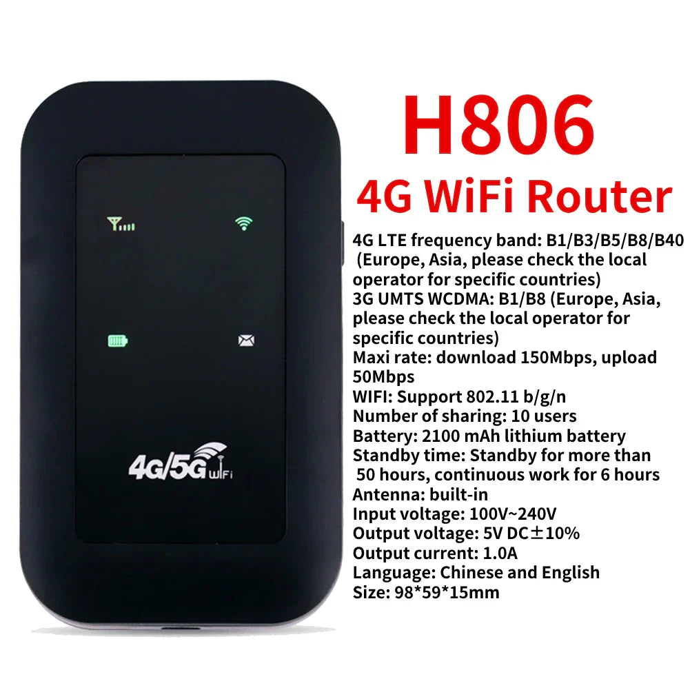 150Mbps 4G LTE WiFi Router Portable Pocket Wifi