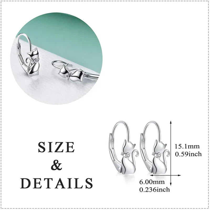 Trumium Authentic 925 Sterling Silver Long Tail Cat