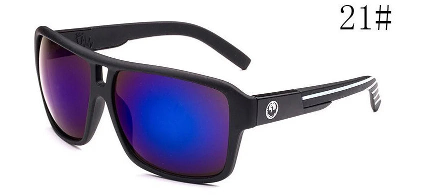 Square Sunglasses Men Dragon Brand Designer Mirror Driving