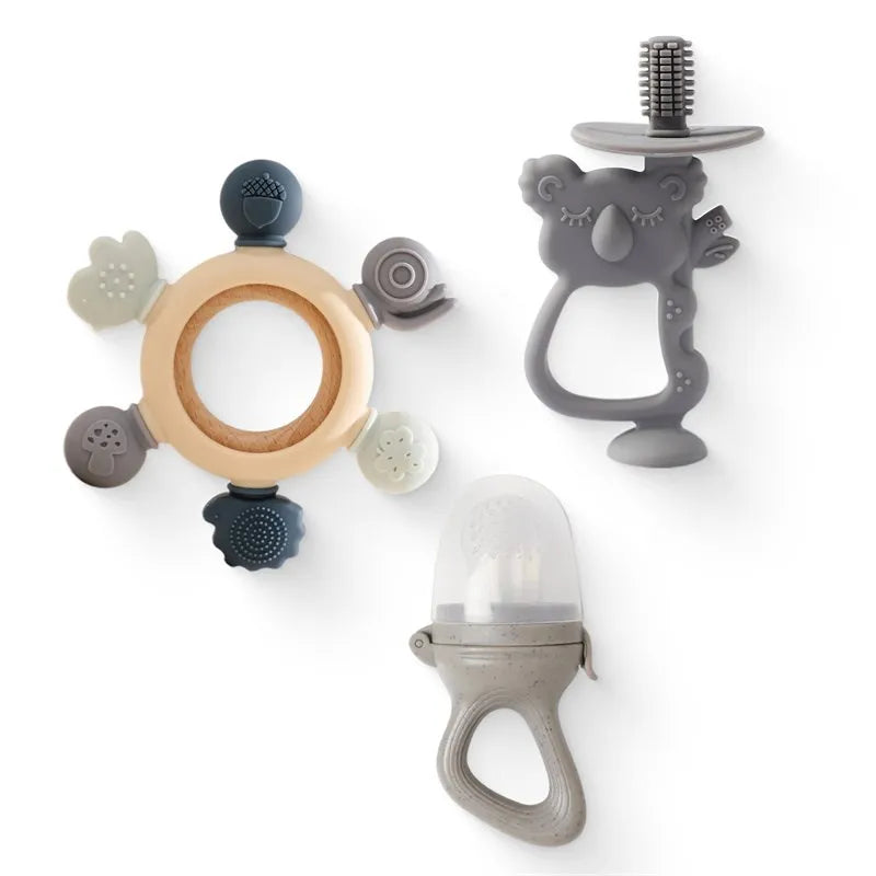 1Set Baby Silicone Koala Training Toothbrush Food Grade