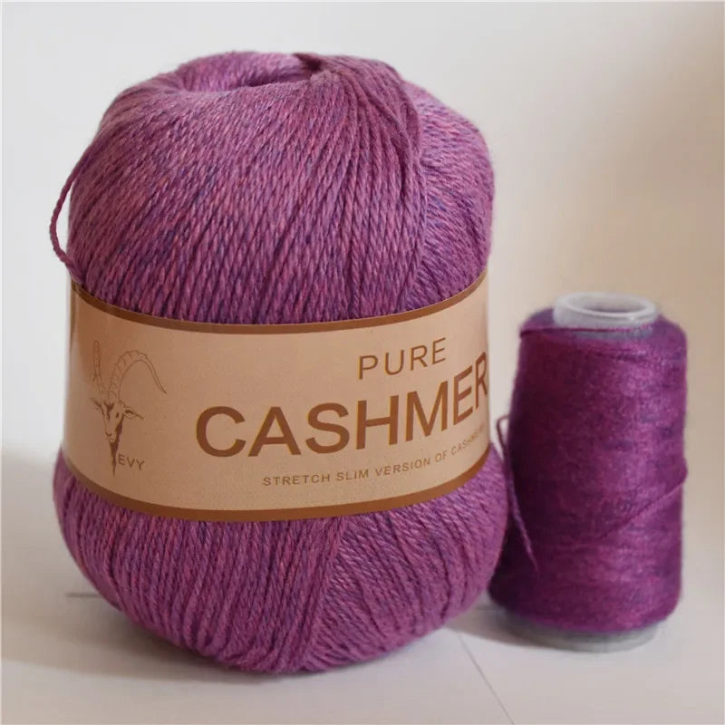Pure Natural Mongolian Cashmere Yarn Crochet Lana para