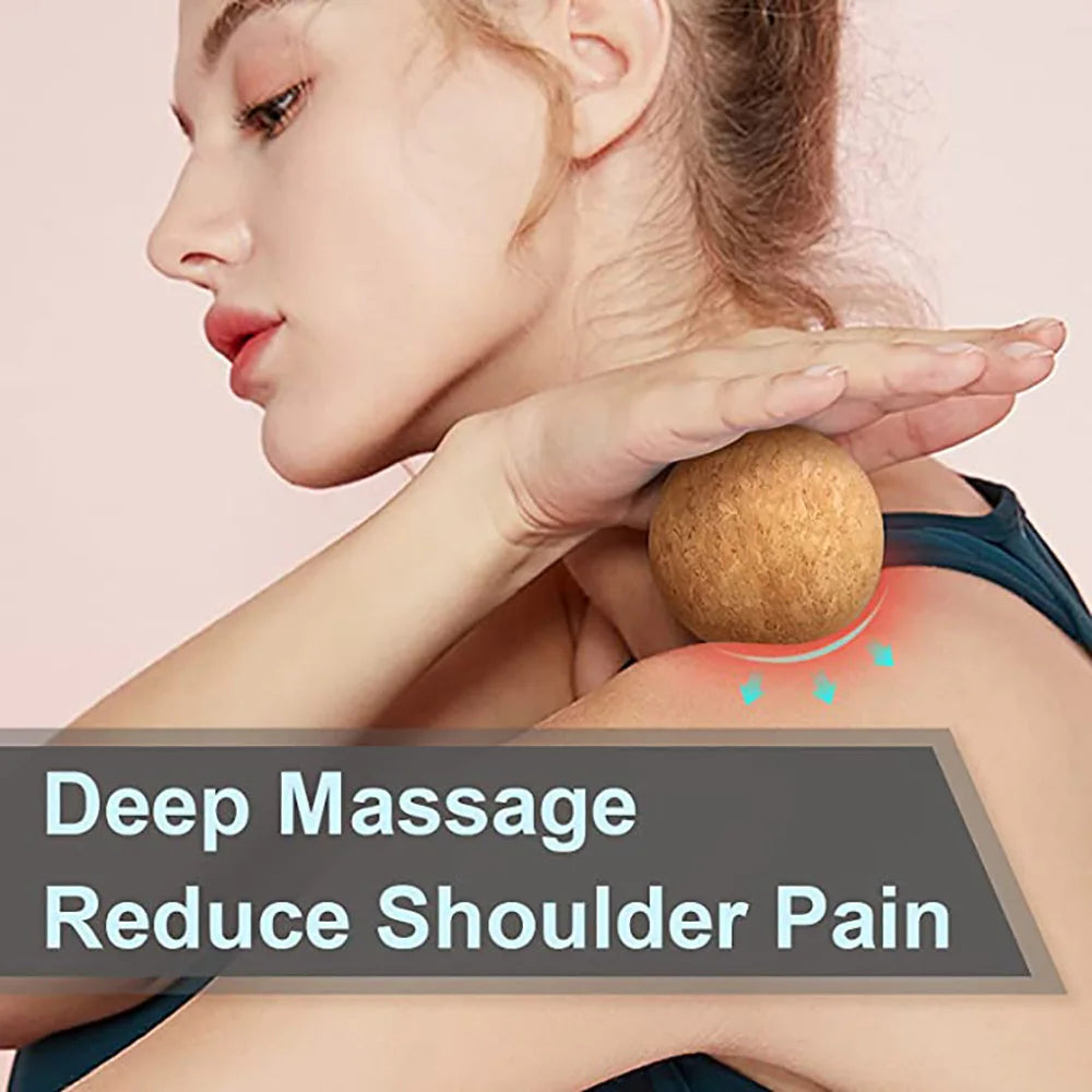 Natural Cork Massage Ball Fascia Peanut Ball Yoga