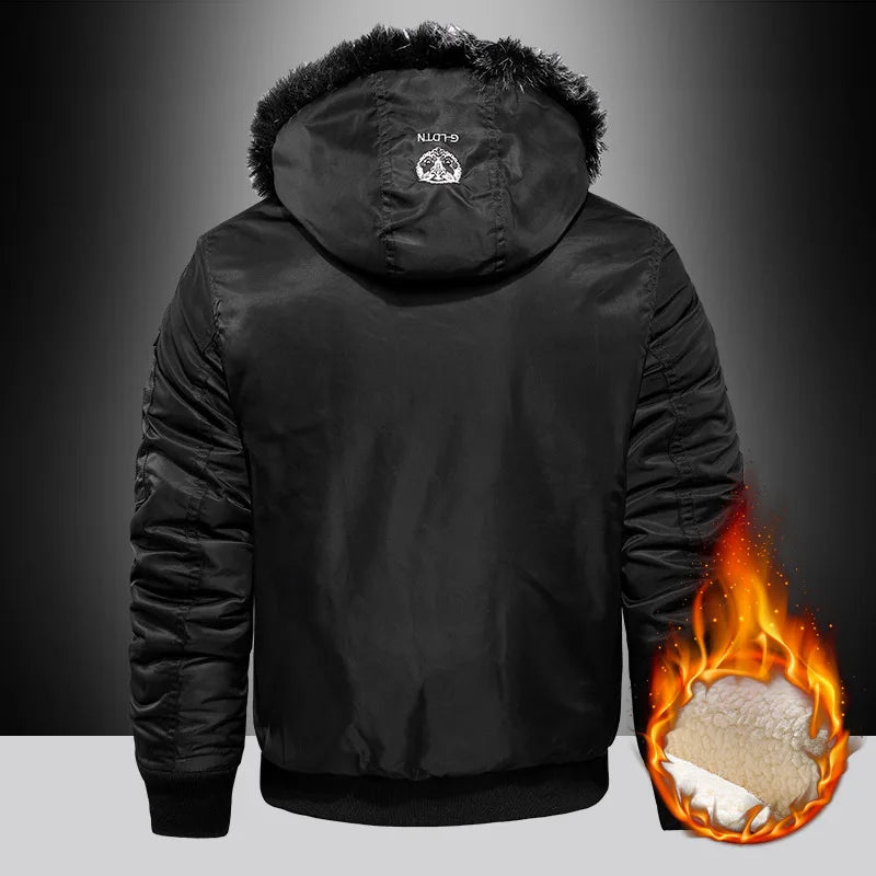 Plush Thickened Men's Jacket Winter Casual Cotton Jacket