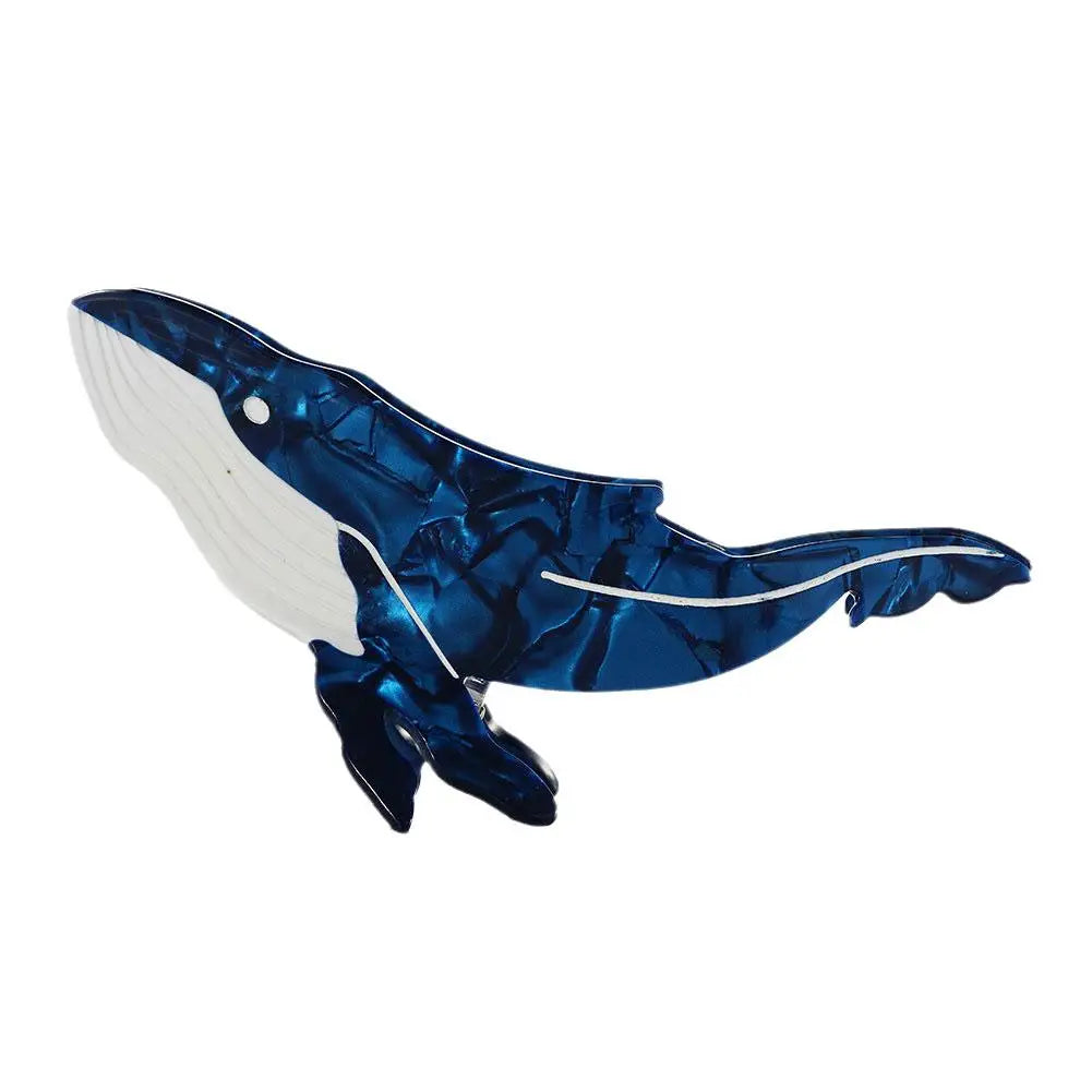 New Korean Blue Whale Hair Claw Acetate Hair