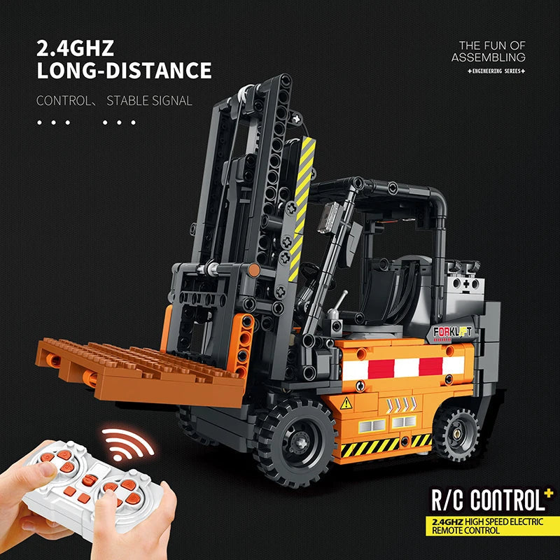 722PCS Remote Control Forklift MOC Model Building Blocks