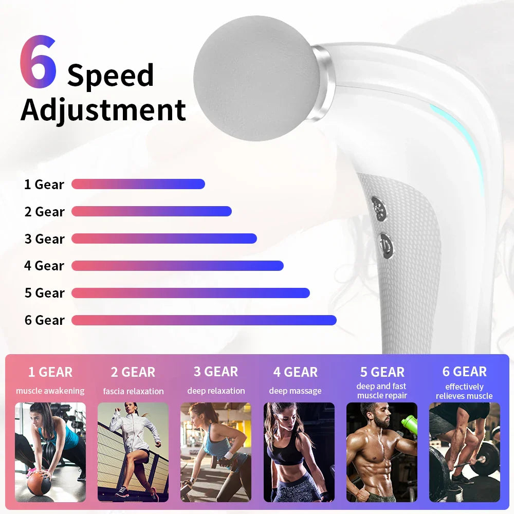 Electric Massage Gun Muscle Pistol Body Shoulder Neck