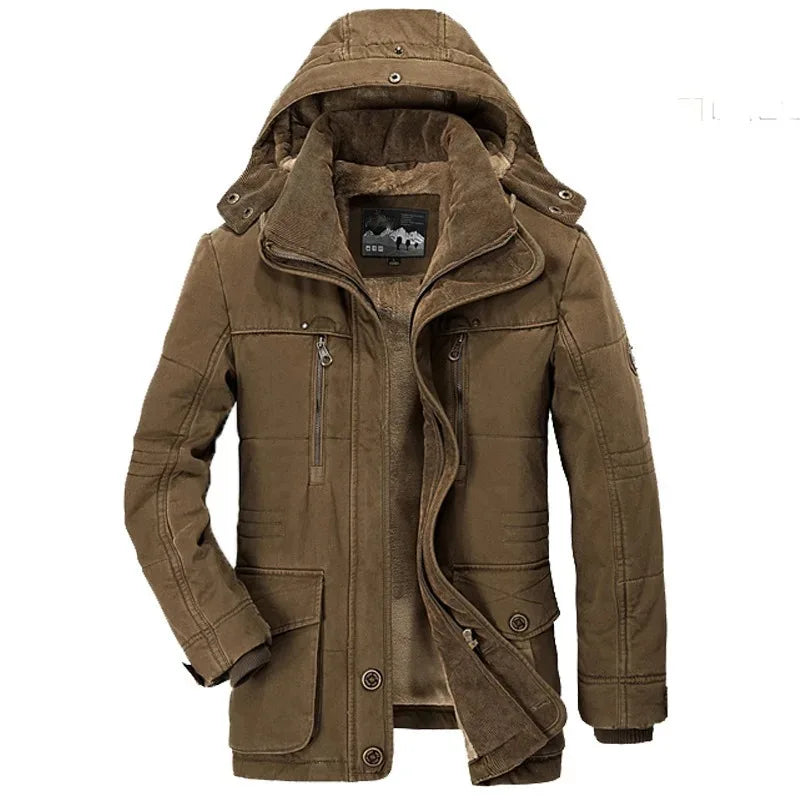 Men Long Winter Coats Down Jackets Hooded Casual