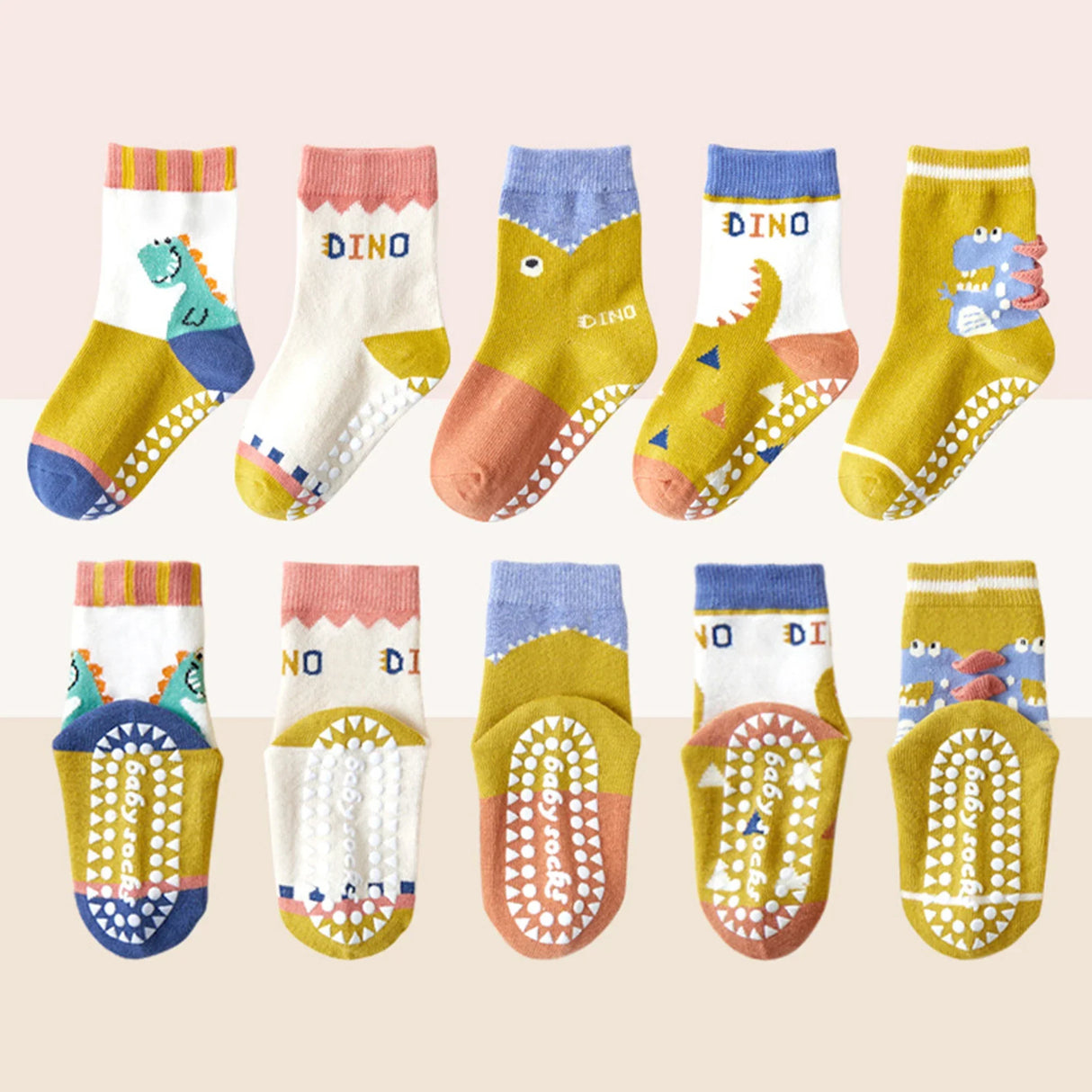 5 Pairs Children's Socks Cotton Non-slip Socks Floor