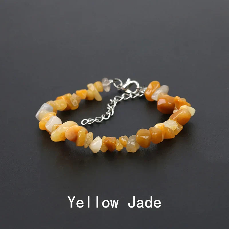 Natural Crystal Gemstone Irregular Energy Stone Bracelet Beads