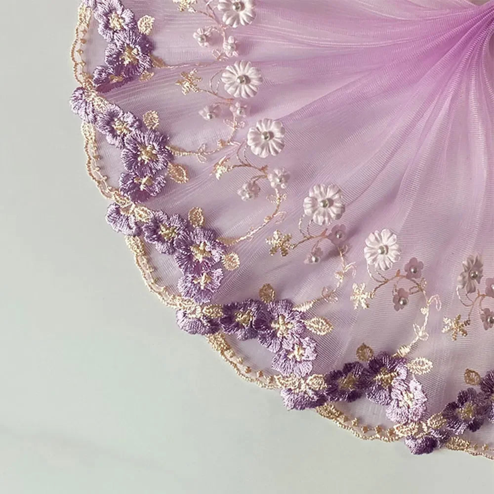 11/17.5cm Wide Mesh Tulle Beaded Embroidery Guipure Lace