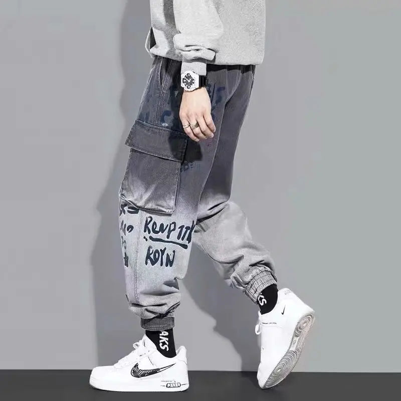 2023 Spring Autumn New Streetwear Baggy Jeans Men