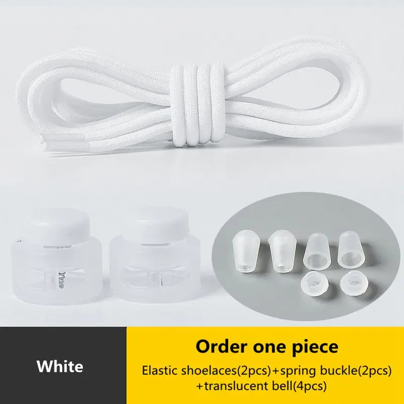No Tie Shoelace Elastic Round Lock Shoe Laces
