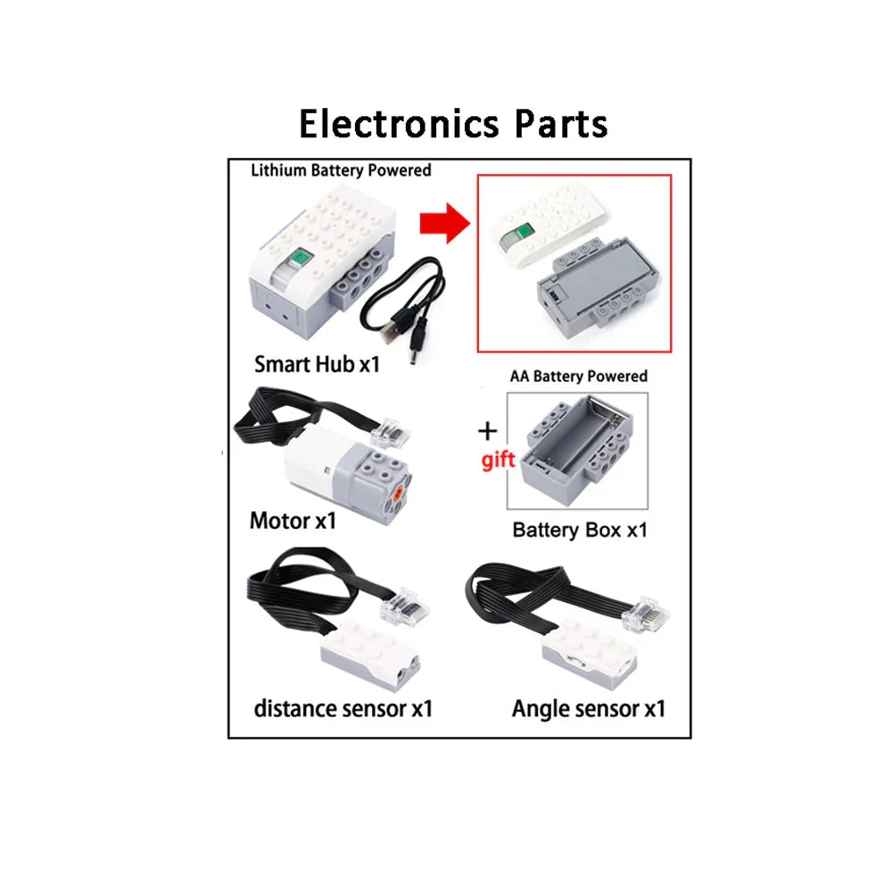 4Pcs/lot Electronics Power Functions Series Set WeDo Tilt/Motion