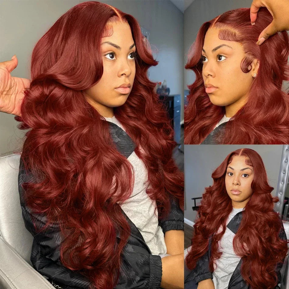 30 32 Inch Brazilian Reddish Brown 13x4 13x6