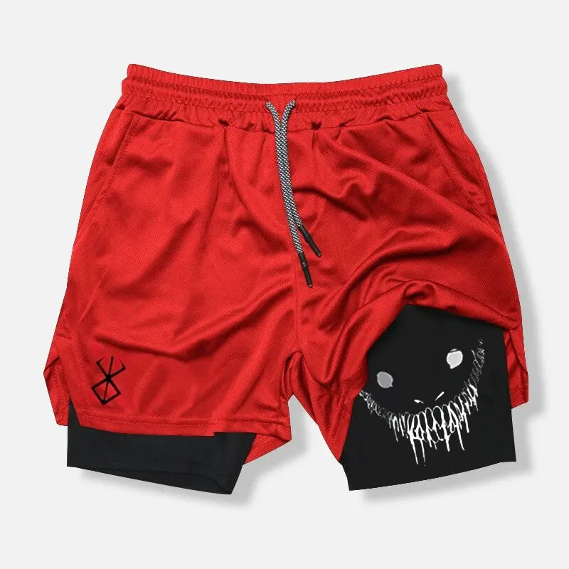 2024 New Men's Fitness Training Skinny Shorts Demon
