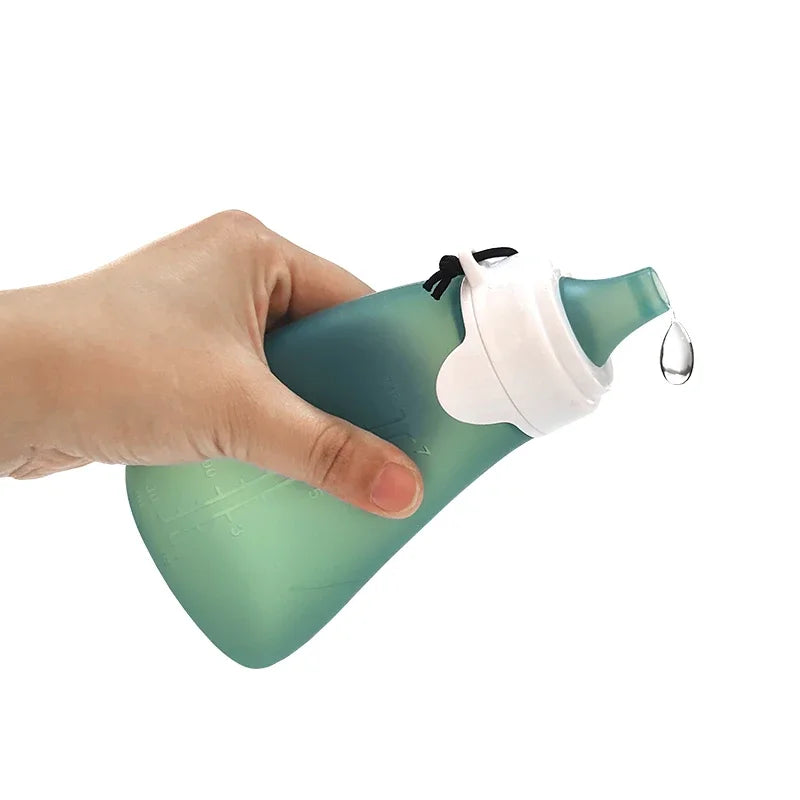 240ml Reusable Silicone Yummy Pouch Squeeze Refillable Baby