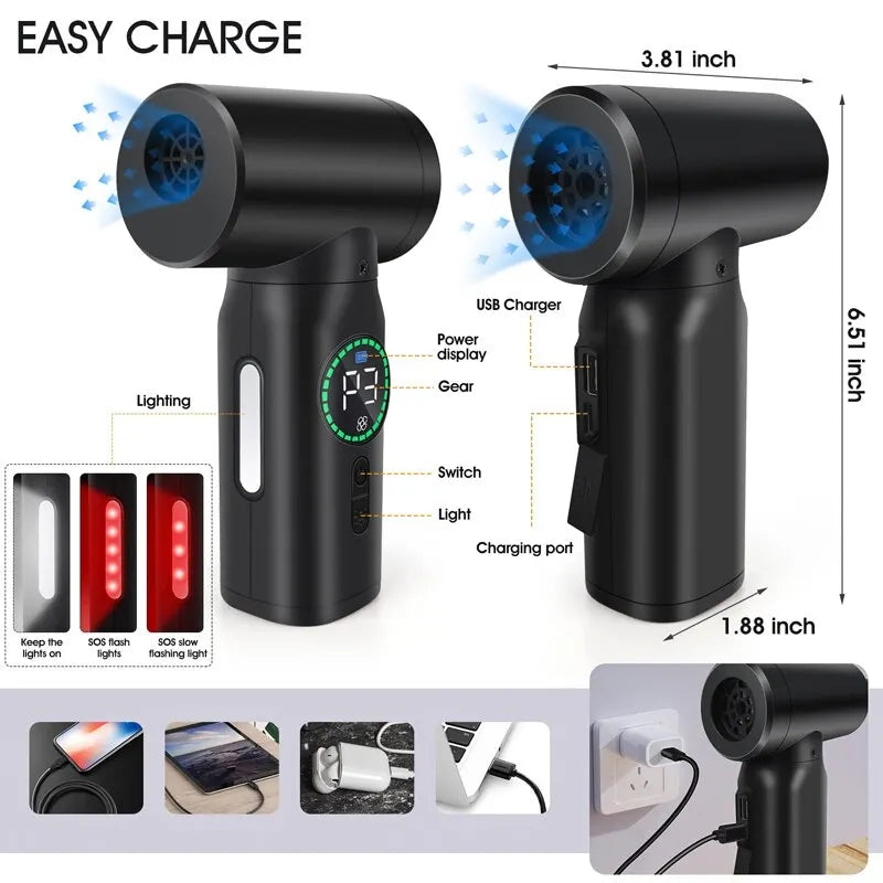 2 in 1 Air Duster Vaccum Cleaner Portable