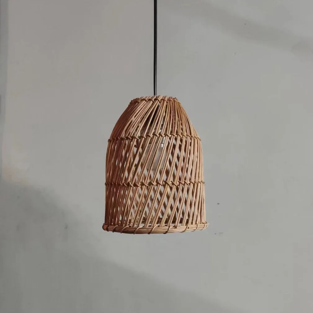 Classical Bamboo Weaving Chandelier Lamp Handmade Pendant Light