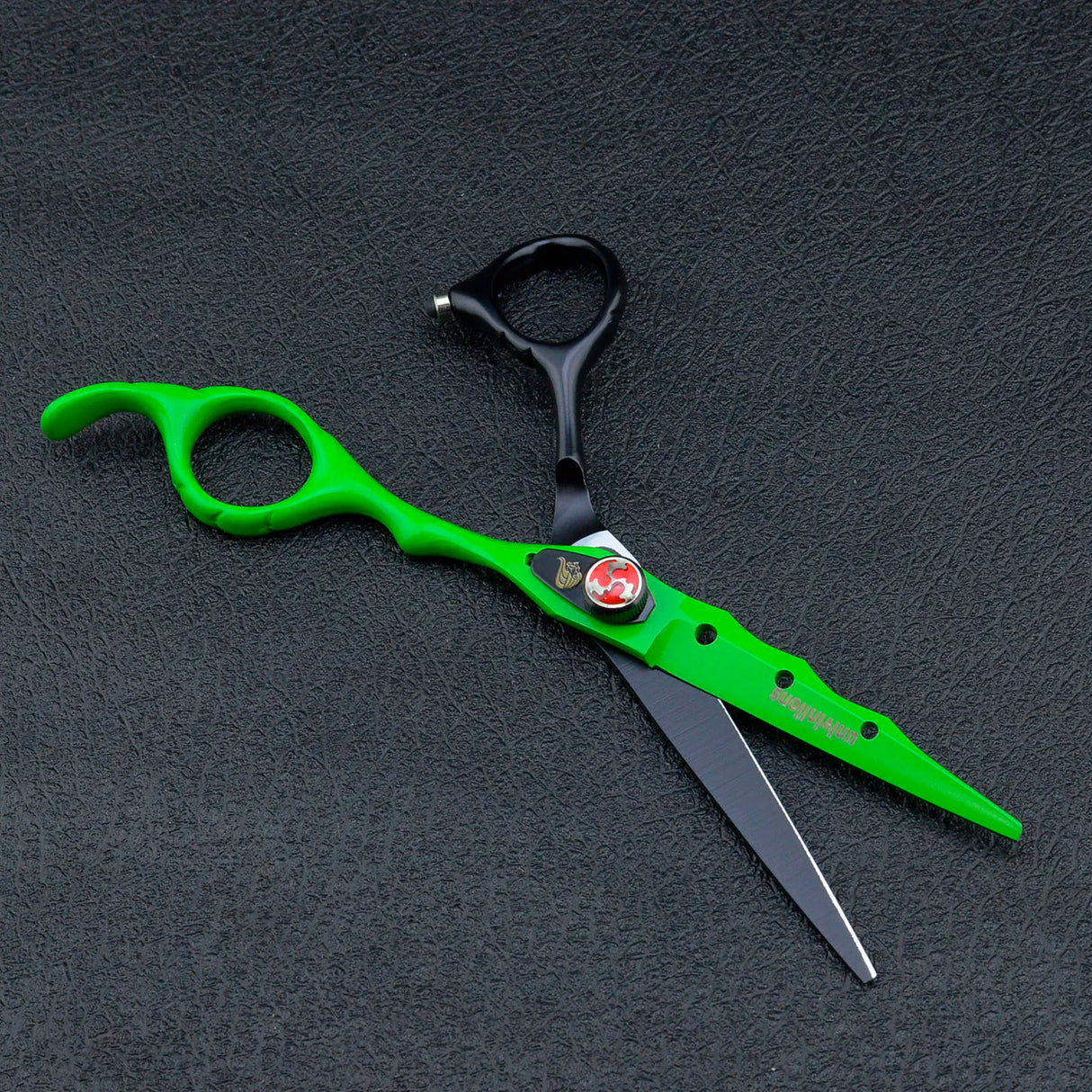 6" Black Green Hair Scissors Barber Hairdressing Tools