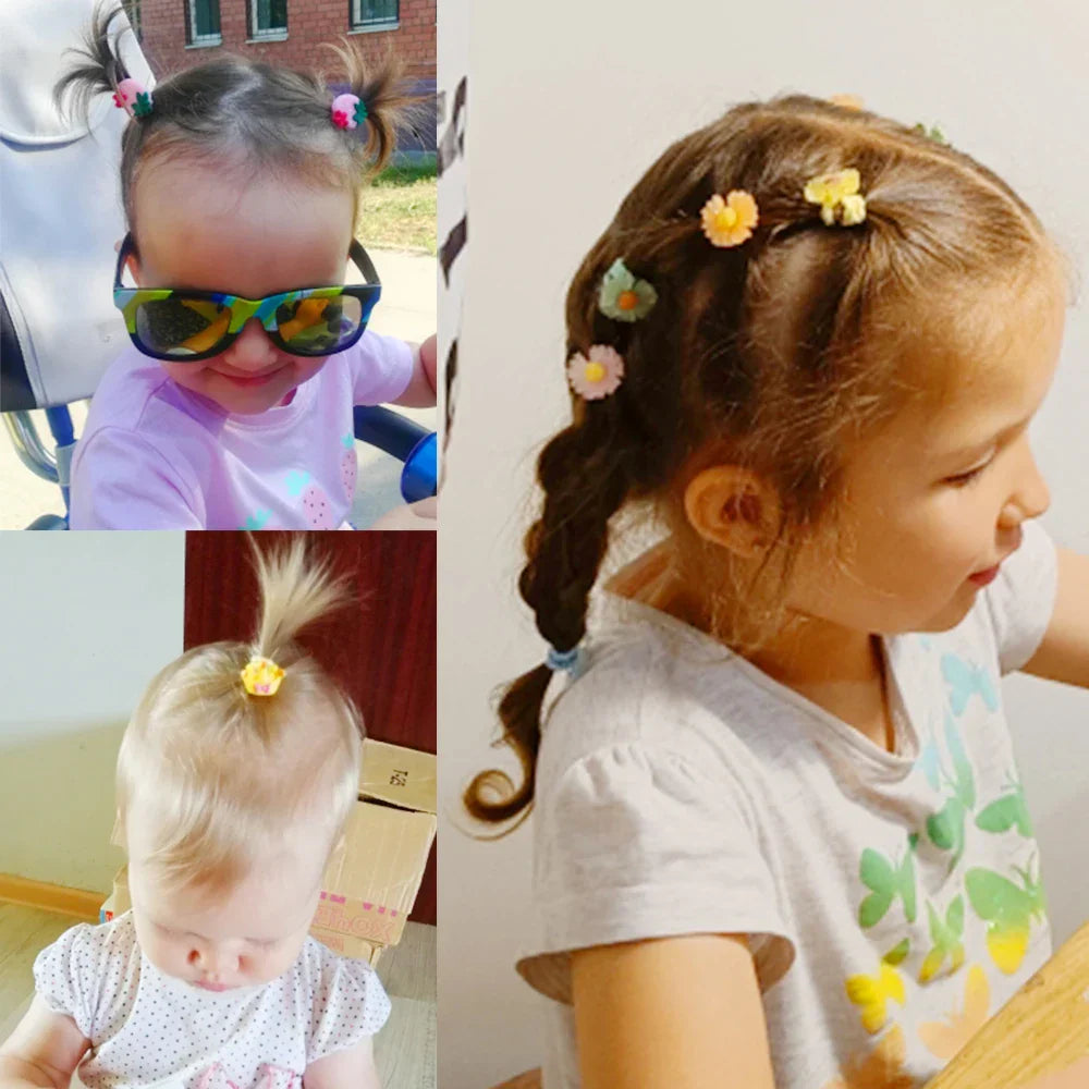 10Pcs/Set New Cute Bowknot Headbands Newborn Girls Elastic