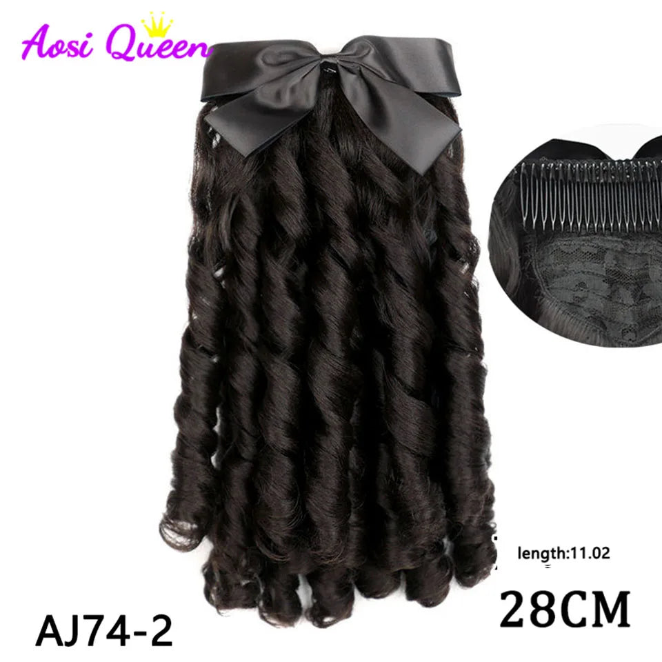 AS Synthetic Retro Ponytail with Comb Europen Princess