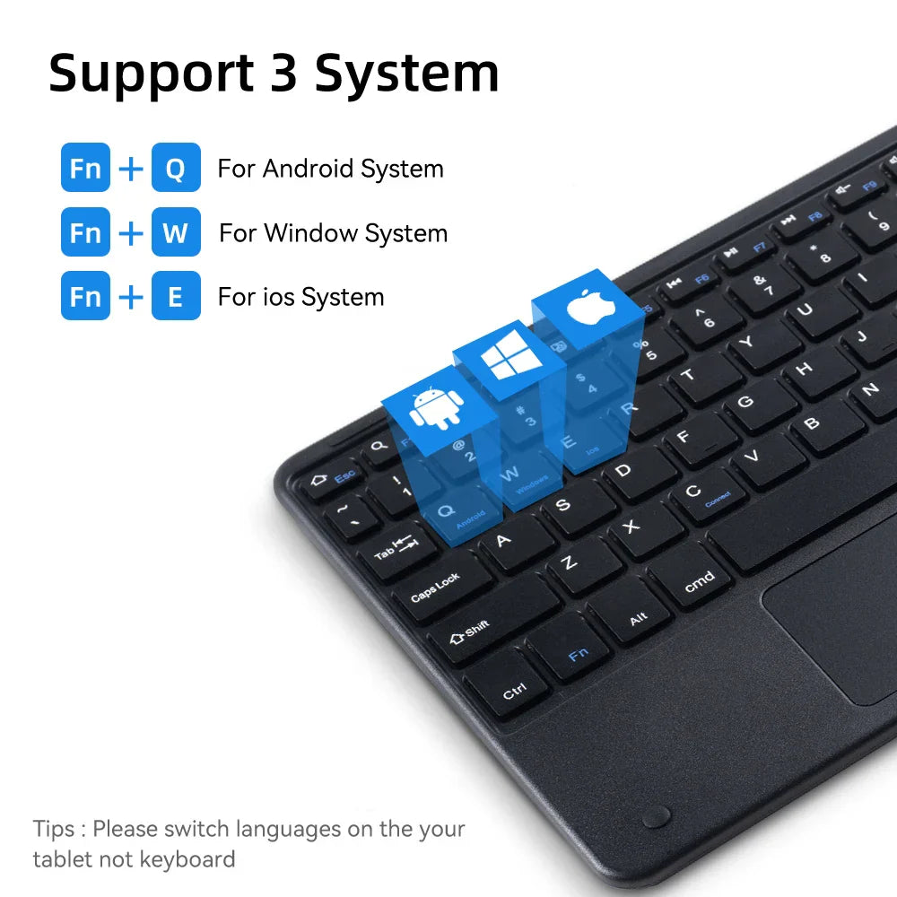 Touchpad Wireless Keyboard and Mouse Combo For iPad