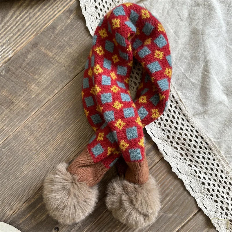 deer jonmi Korean Style New Winter Children Plaid