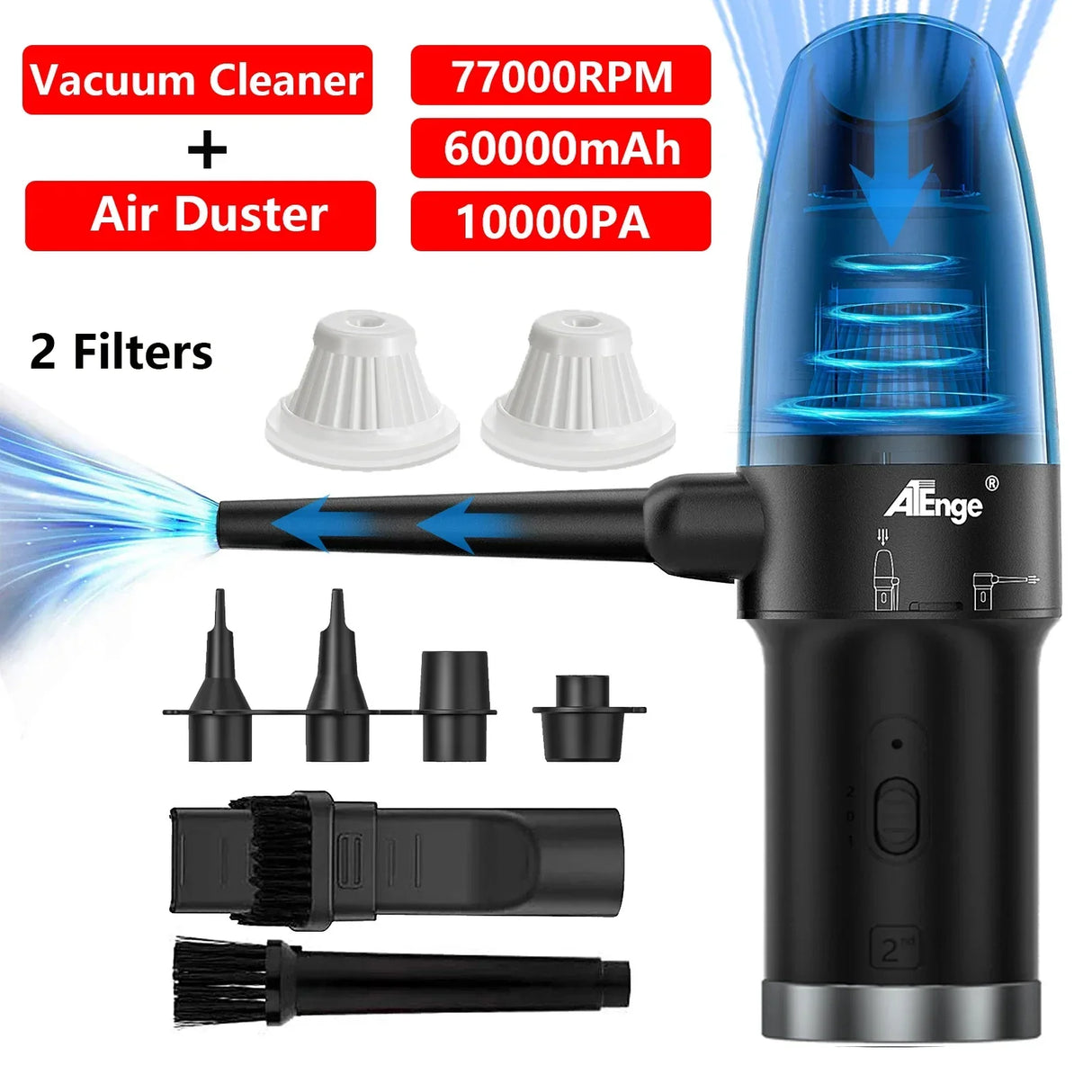 Icanzuo Cordless Air Blower For Computer Pc Cleaning