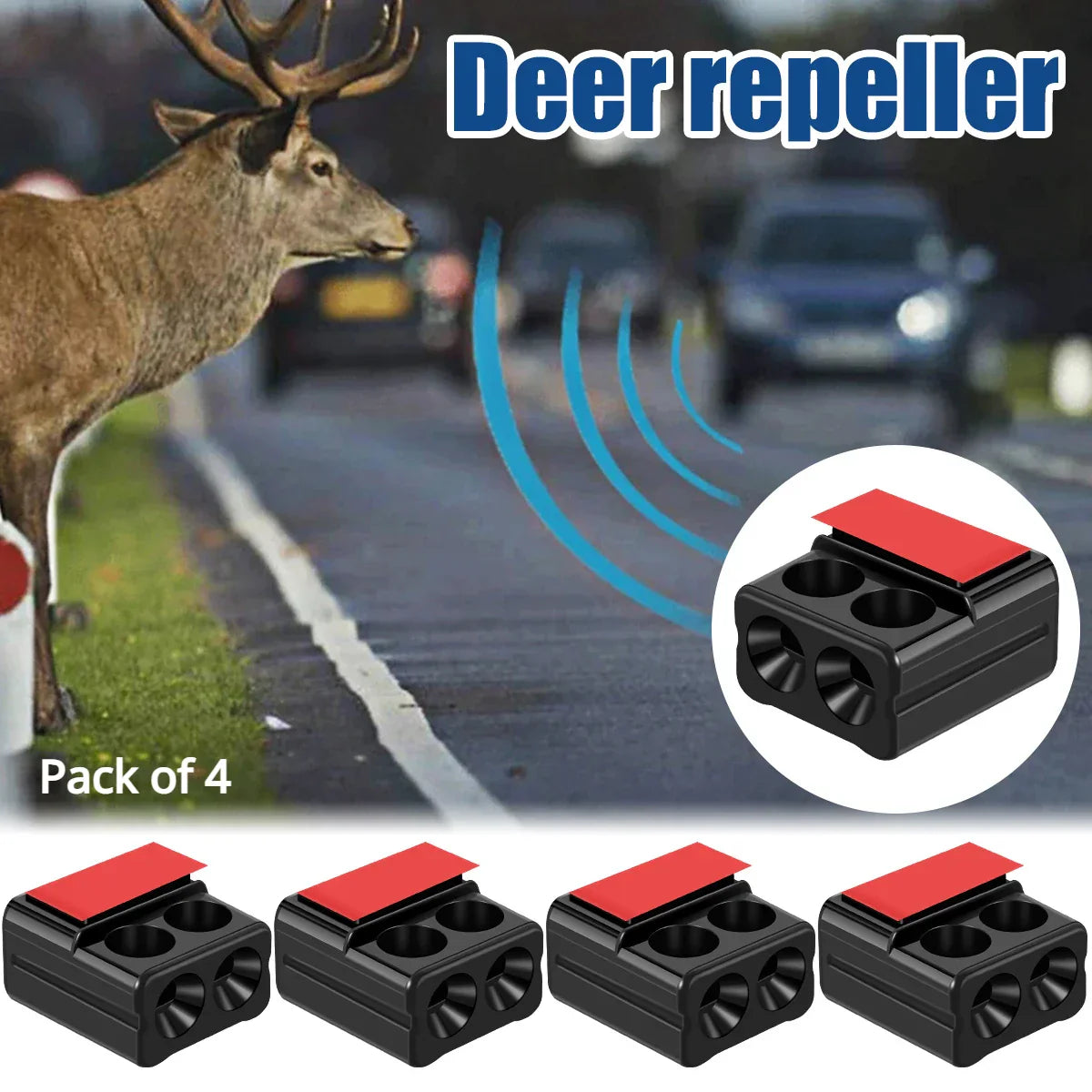 4Pcs Car Ultrasonic Physical Sirens Warning Whistle Device