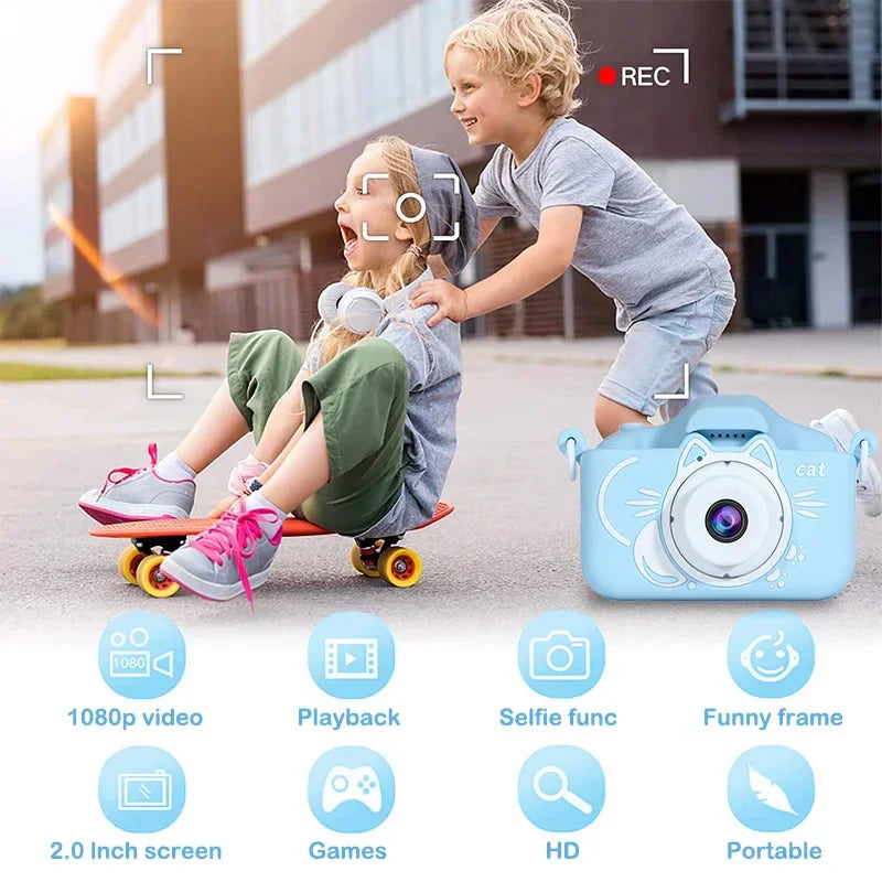 Children's Camera 2 Inch Dual Camera 1080P HD