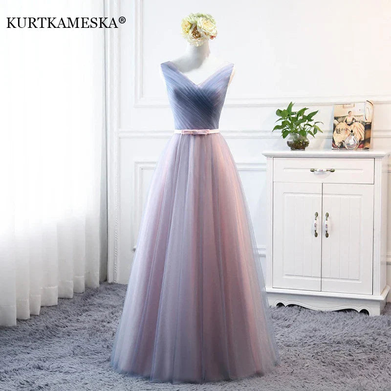 Elegant Chiffon Long Prom Evening Guest Dresses For