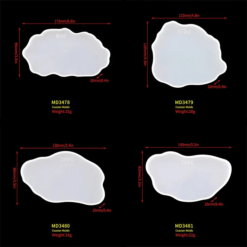 DM403 Irregular Marble Tea Cup Tray Doorplate Silicone