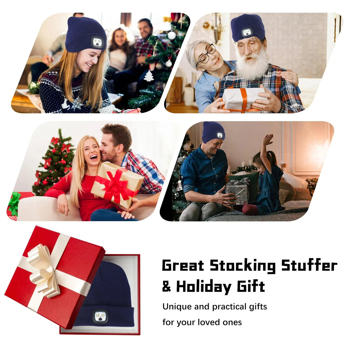 Unisex Beanie Hat with LED Lights, Knit Hat
