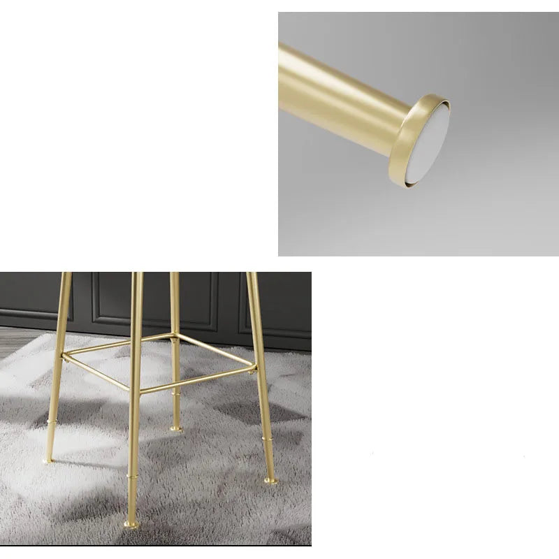 Nordic Bar Chair Light Luxury Home Golden Bar