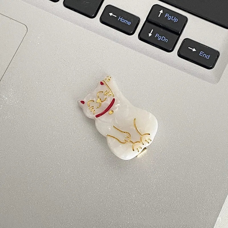 Muweordy New Fortune Cat Hair Clips Acetate Claw