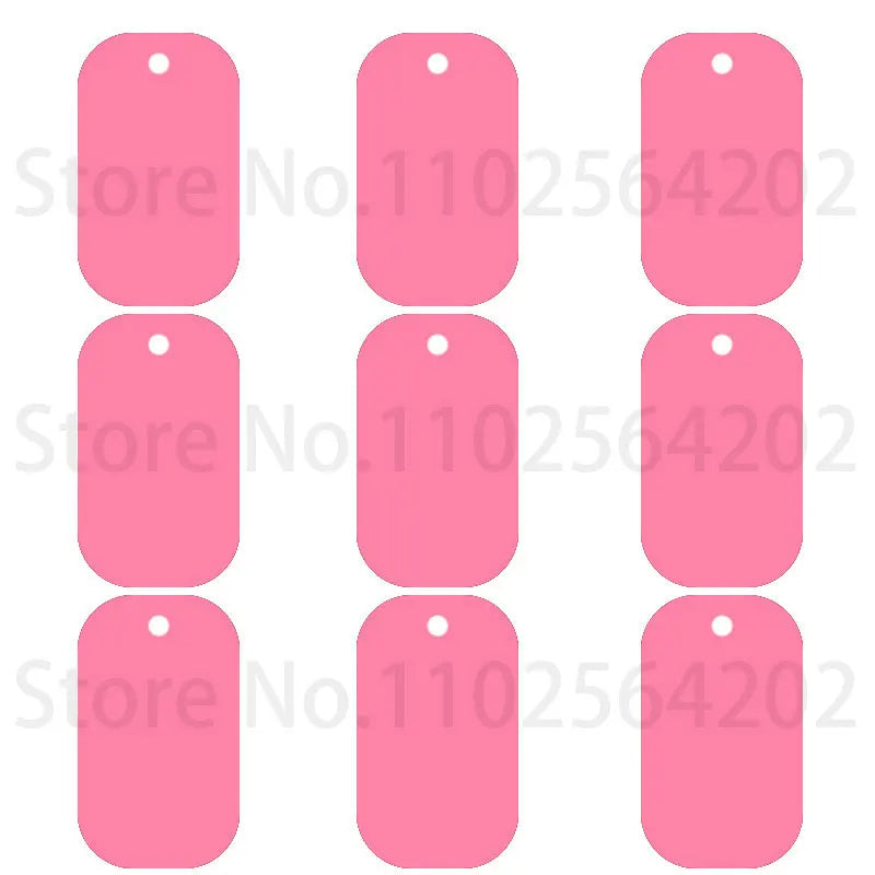 20pcs Aluminum Blank Rectangular Pet Dog Tag Custom