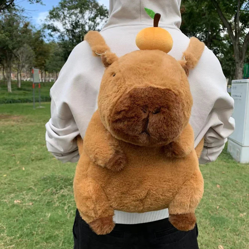 Capybara Plush Backpack Kawaii Fashion Plushie Doll Fur
