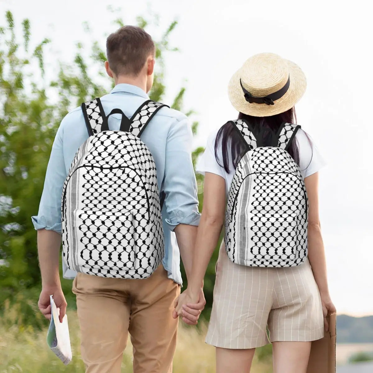 Palestinian Hatta Folk Teenage Backpack Outdoor High School