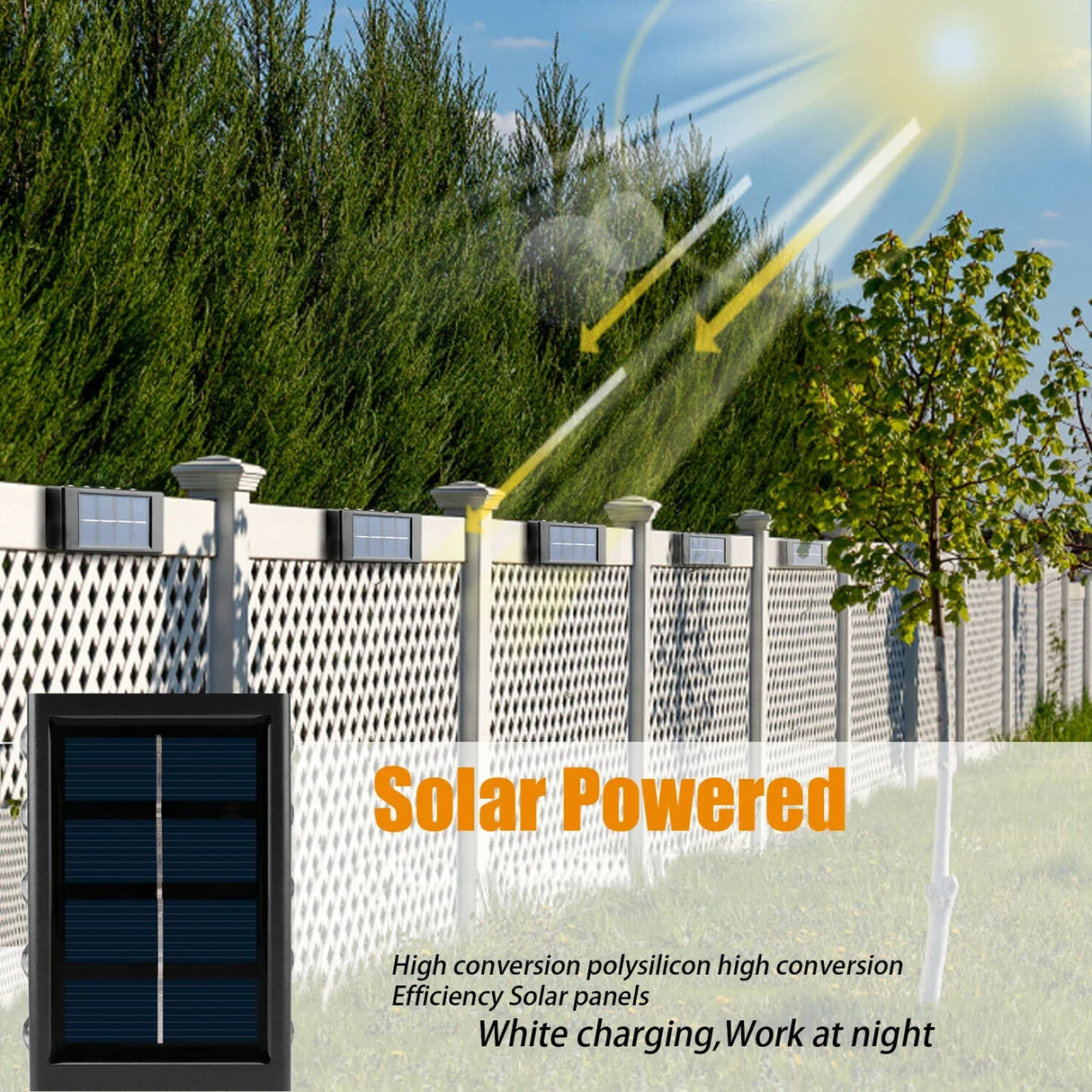 16PCS Solar Wall Light Warm Light Up and