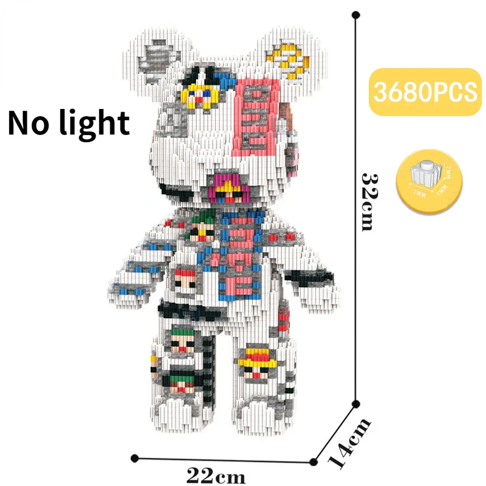 Cartoon Mini Love Violent Bear Bearbrick Colour Model