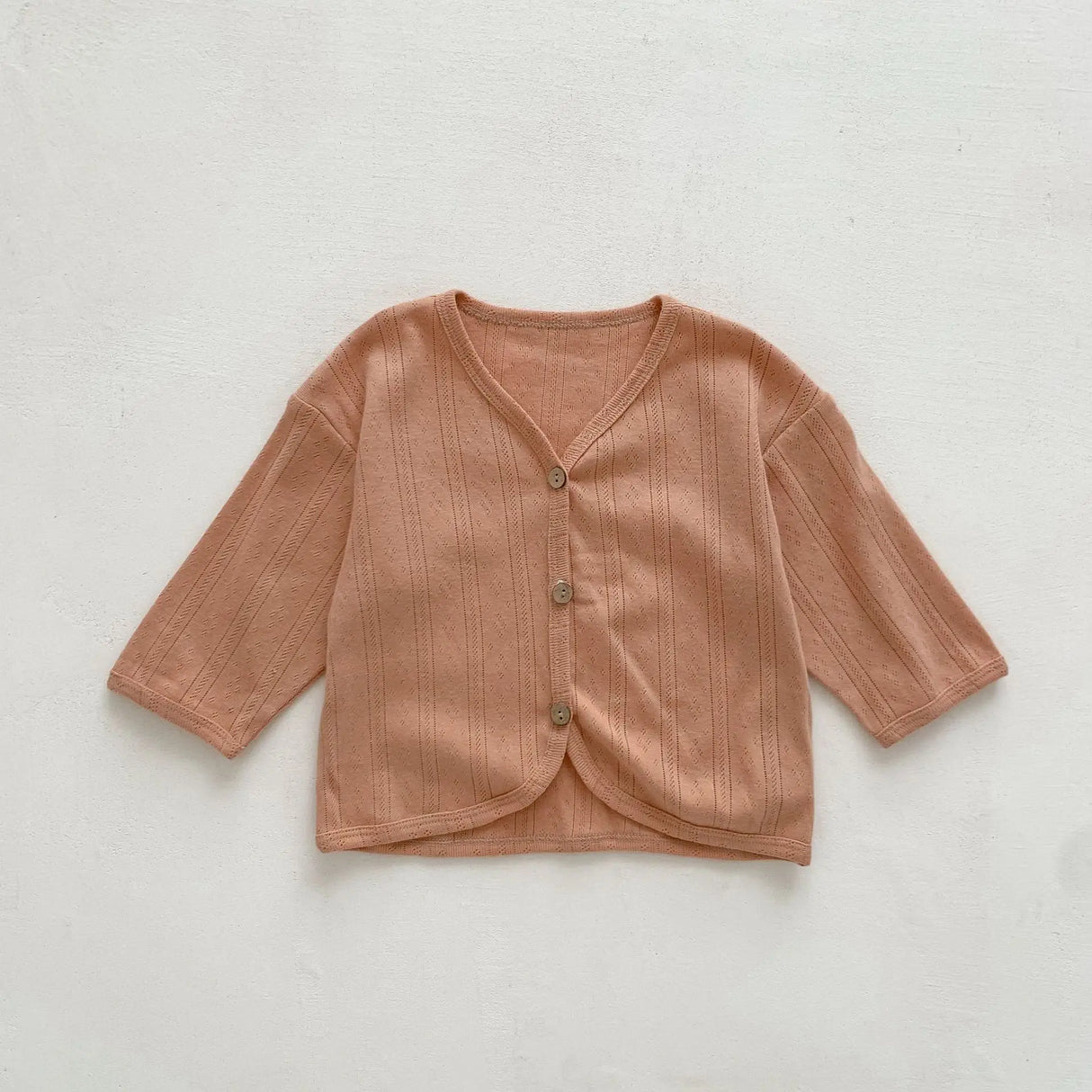 Autumn Kids Baby Girls Boys Hollow-out Solid Top