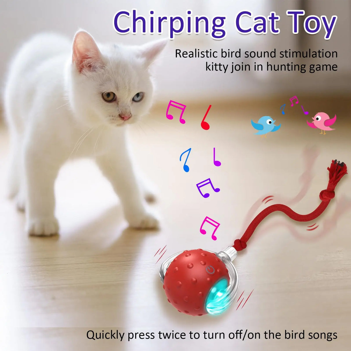 New Cat Rolling Ball Bird Chirping Interactive Cats