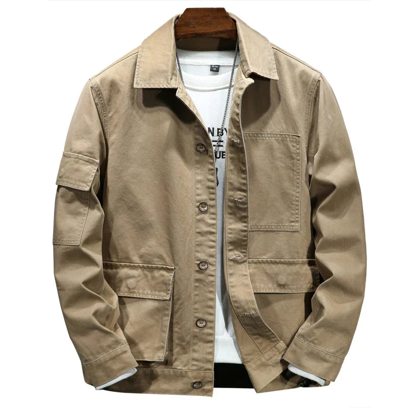 Men's American Style Vintage Denim Jacket 2023 spring