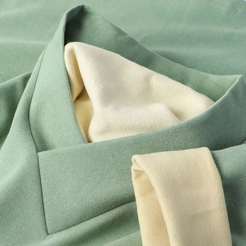 100 Double sided velvet men's V-neck long sleeved