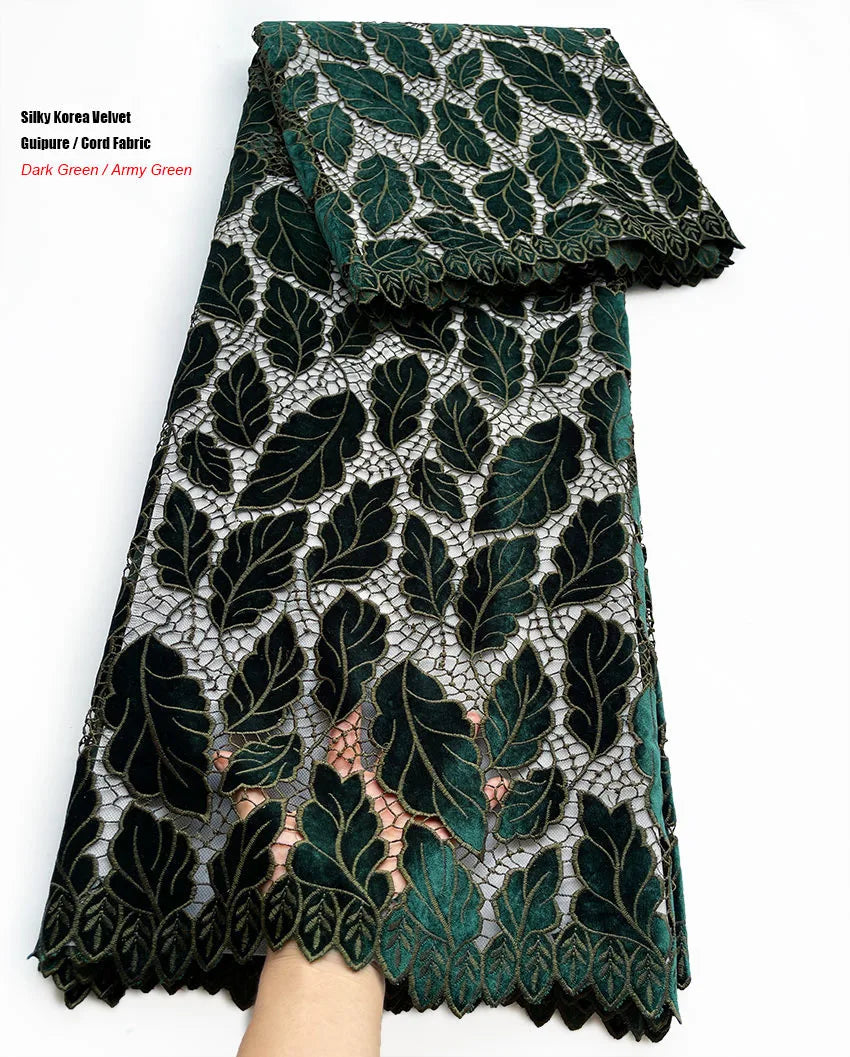 Highest Quality Original Korea Velvet Lace African Guipure