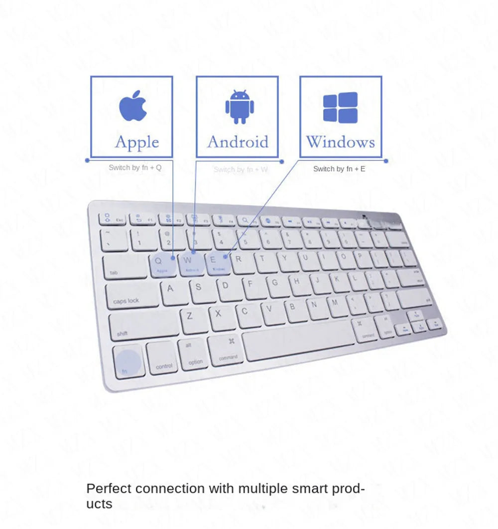 Mini Wireless Keyboard Portable Bluetooths PC Tablet Smart